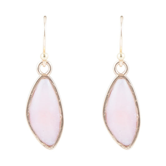 Pink Opal and Bronze Drop Earring