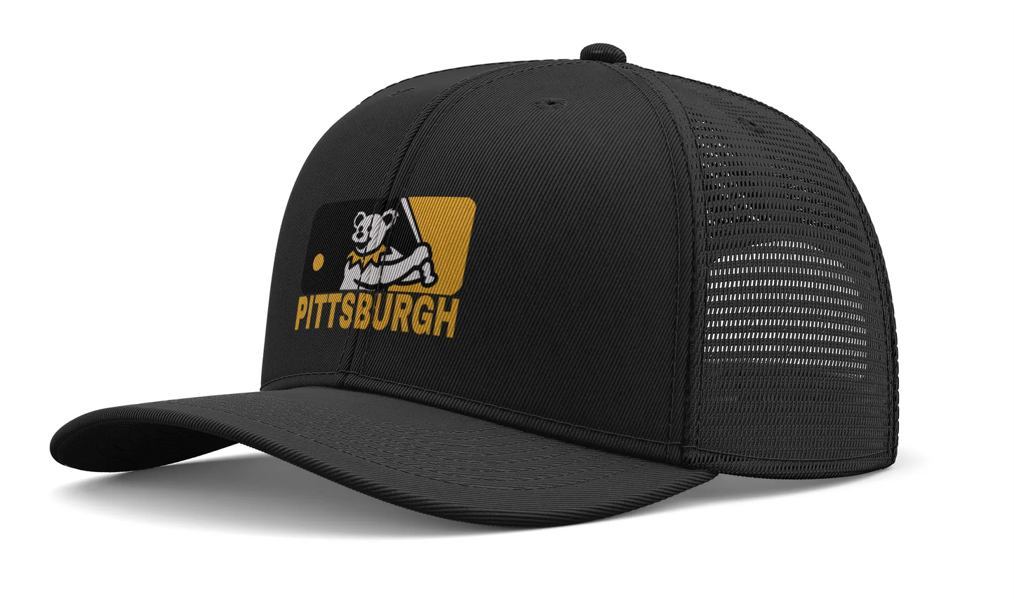 Pittsburgh Baseball Dancing Bear Logo Trucker Cap The Ballpark Collection