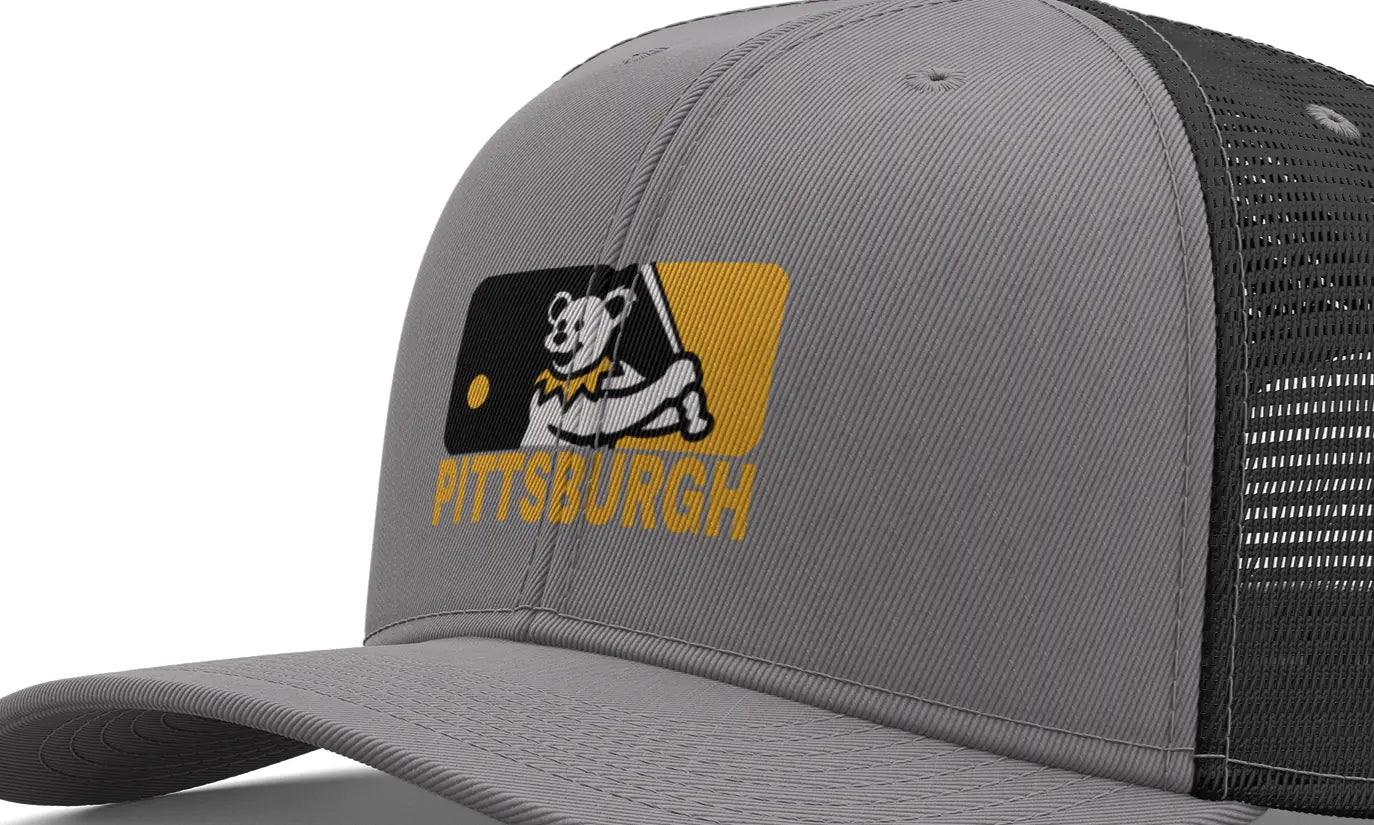 Pittsburgh Baseball Dancing Bear Logo Trucker Cap The Ballpark Collection