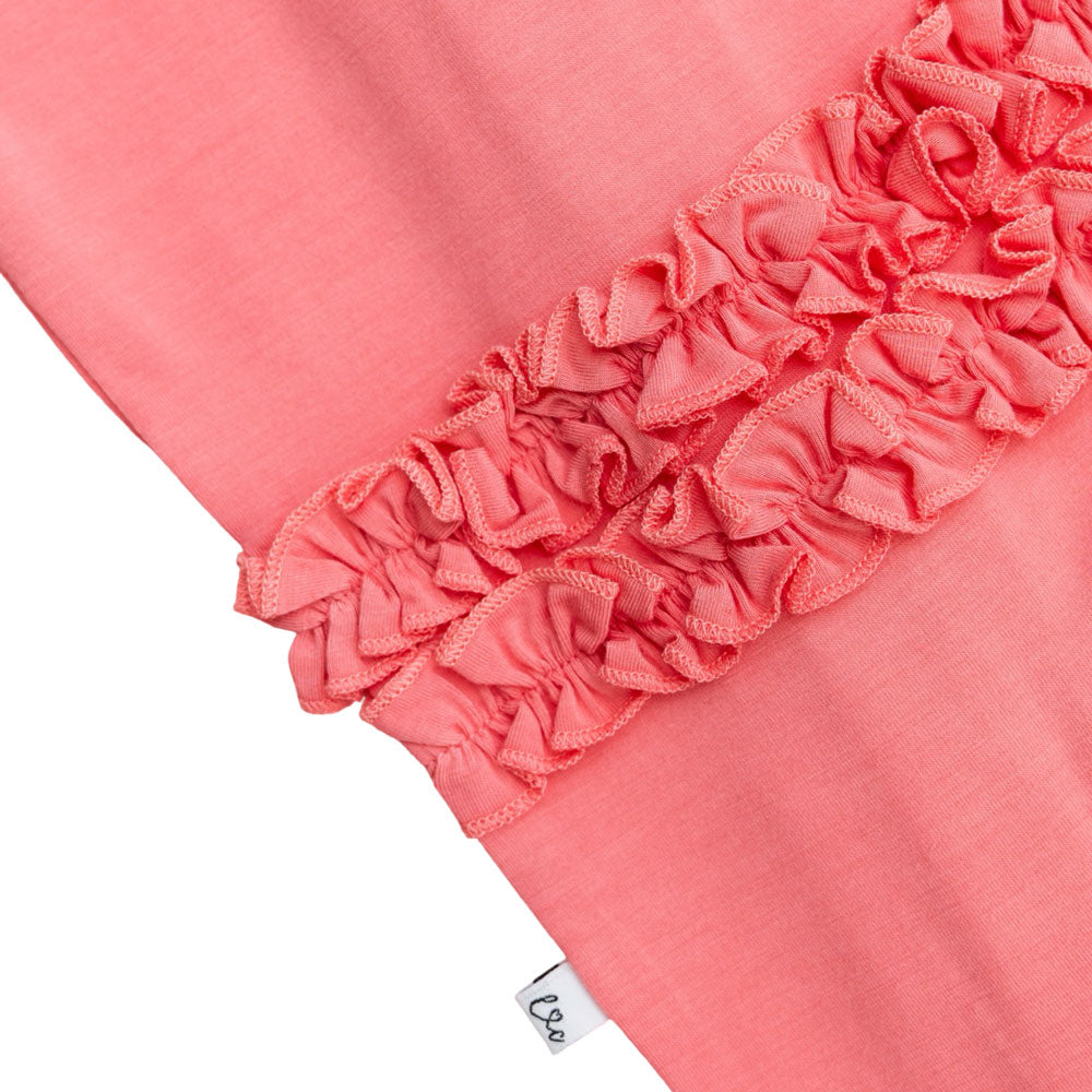 Solid Bamboo Ruffle Convertible Footie Baby Clothing Laree + Co.