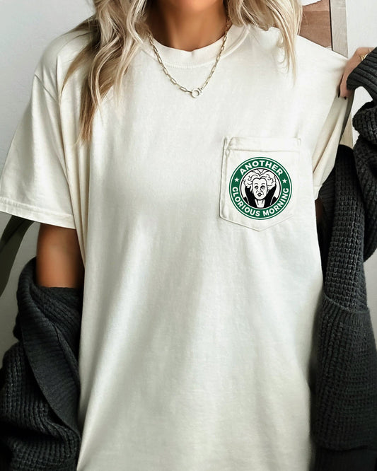 Another Glorious Morning, Witch, Halloween Pocket Tee Comfort Colors T-Shirt