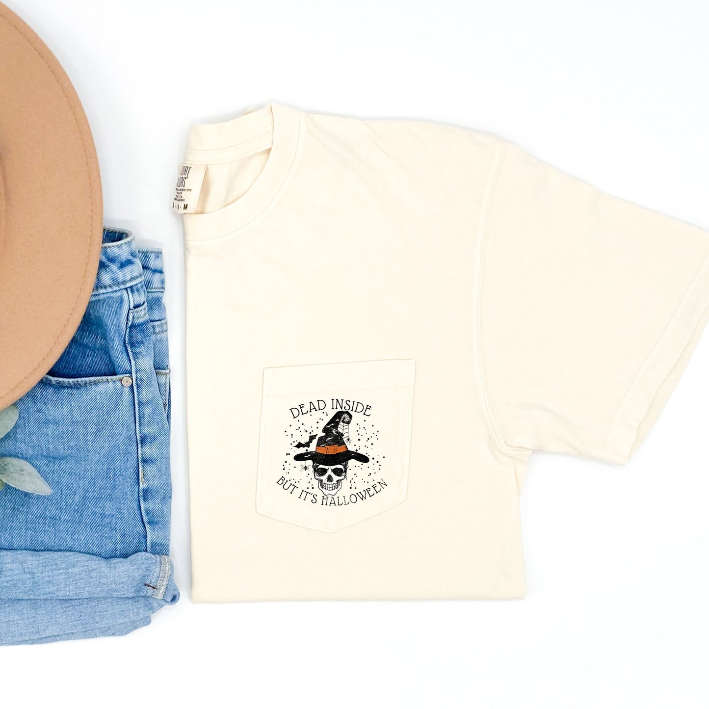 Dead Inside But It's Halloween Pocket Comfort Colors T-shirt