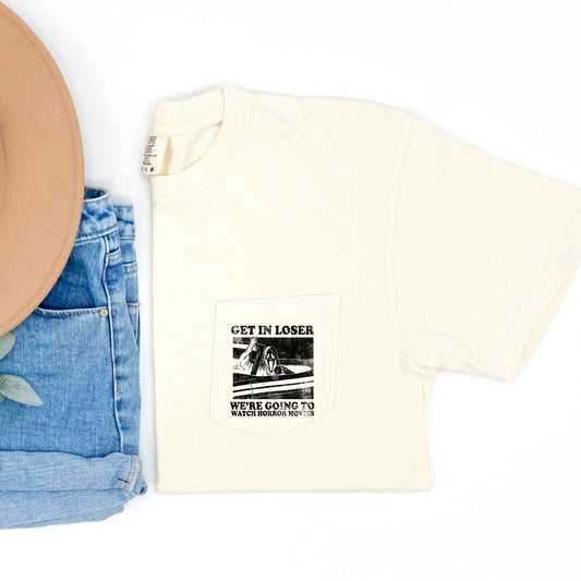 Get In Loser Horror Halloween Pocket Comfort Colors T-shirt