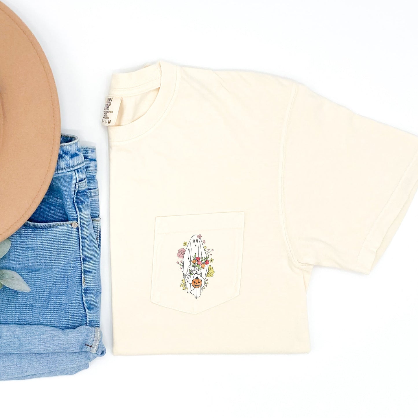 Ghost Bride Halloween Pocket Comfort Colors Tshirt