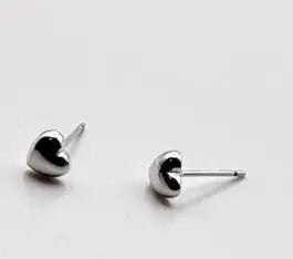 Chubby Heart Premium S925 Sterling Silver Stud Earrings