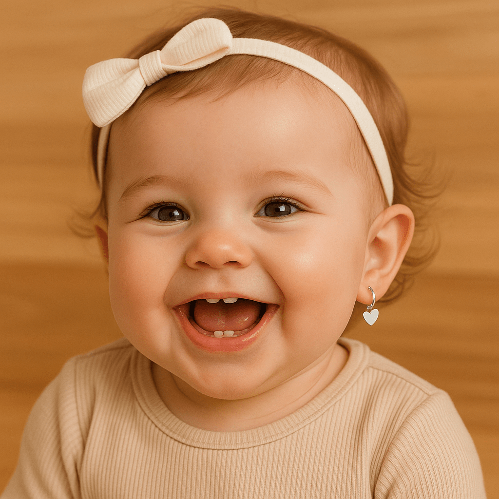 Sterling Silver Hoop Heart Dangle Earrings for Kids and Adults with Sensitive Skin