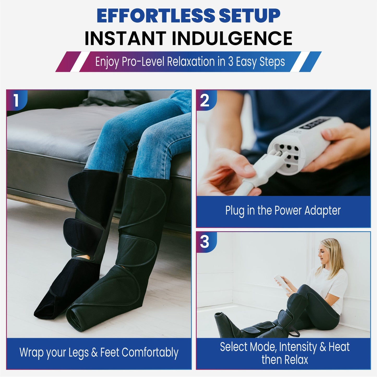 Leg & Foot Air Compression System Relaxable iReliev