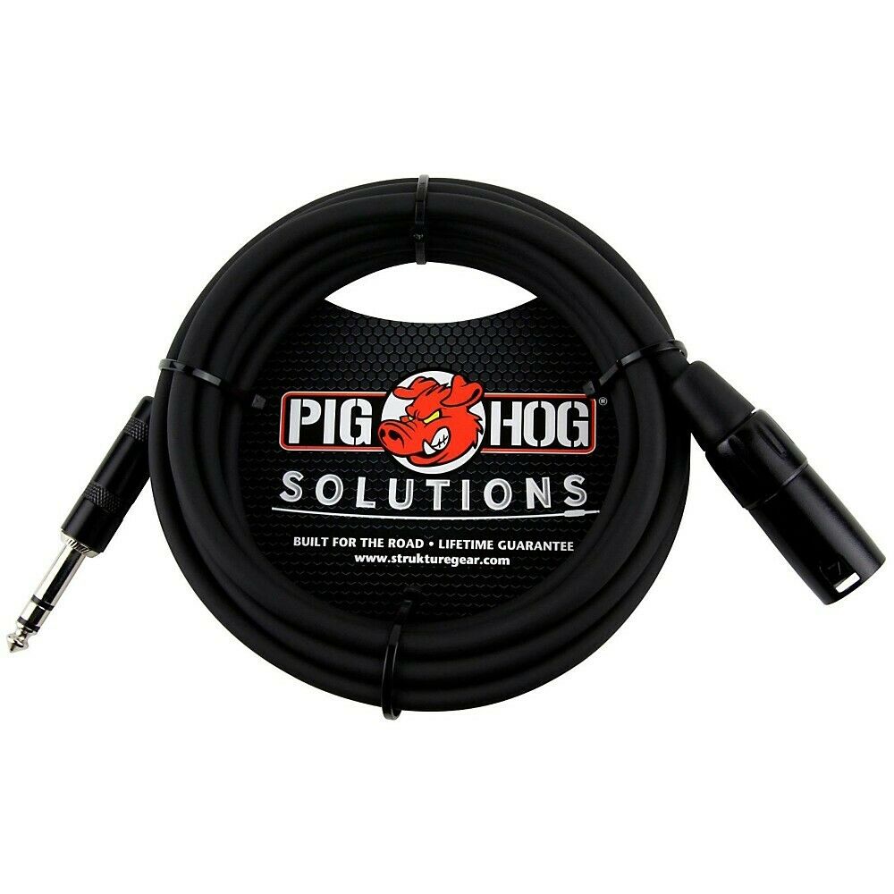 Pig Hog Solutions 50Ft TRS(M)-XLR(M) Balanced Cable 2 Pack