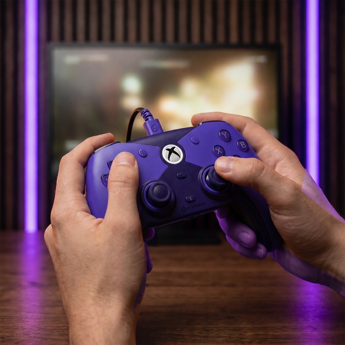 The Competitor Wired Controller Officially Licensed by XBOX - Purple
