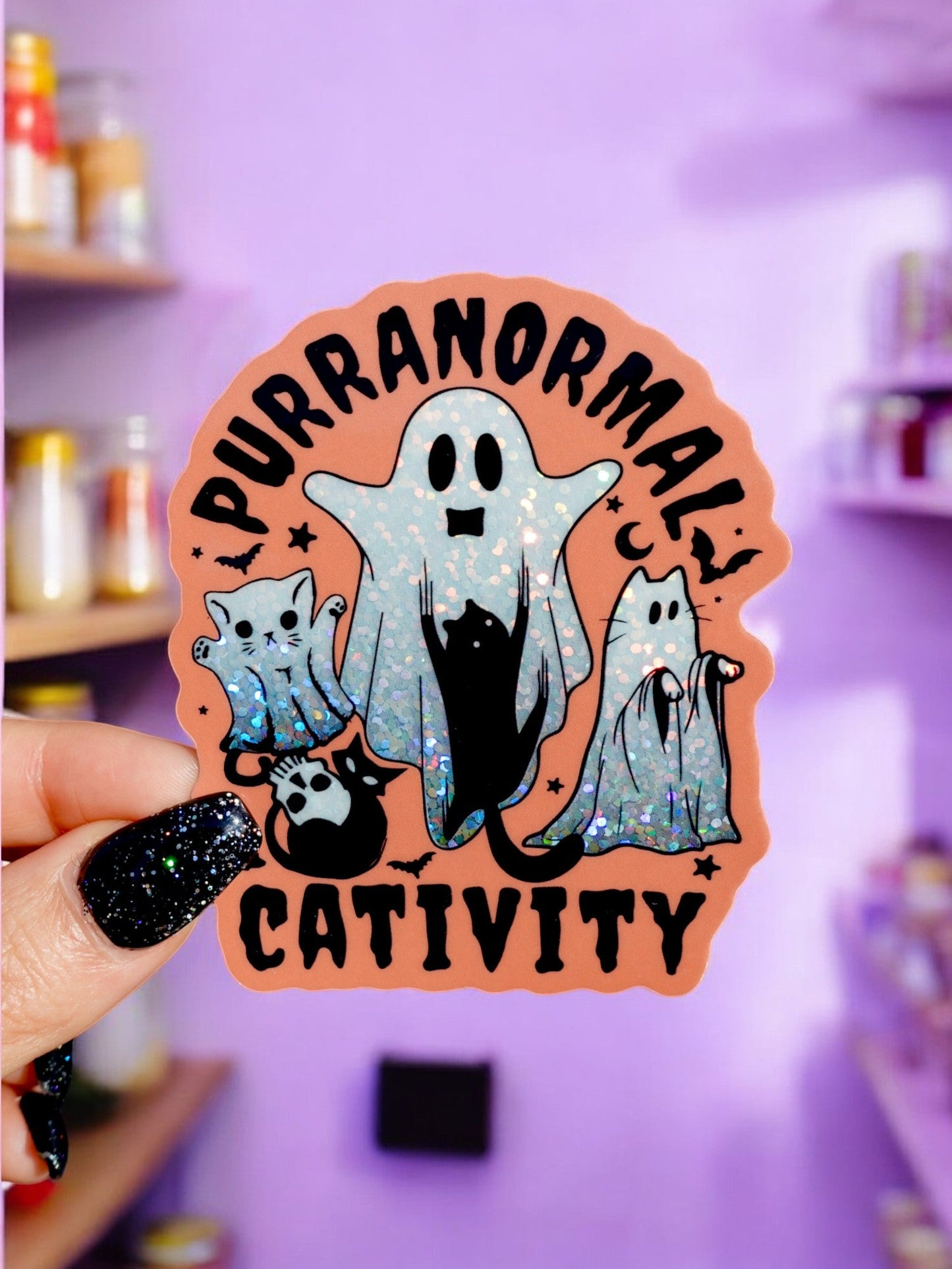Purranormal Cativity Halloween Sticker