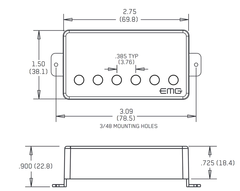 EMG JH Set Brushed Chrome Humbucker Guitar Pickup James Hetfield
