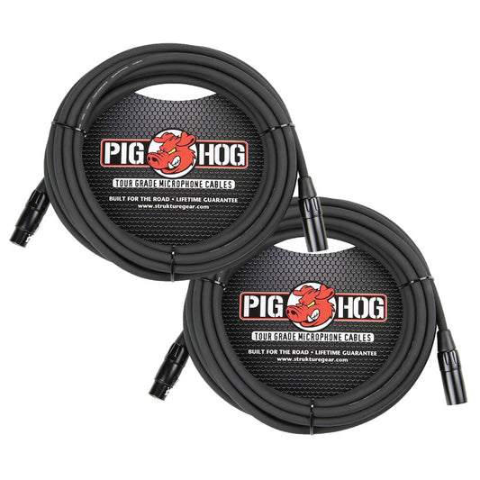 XLR 8mm High Performance Microphone Cable 25 Ft Pig Hog