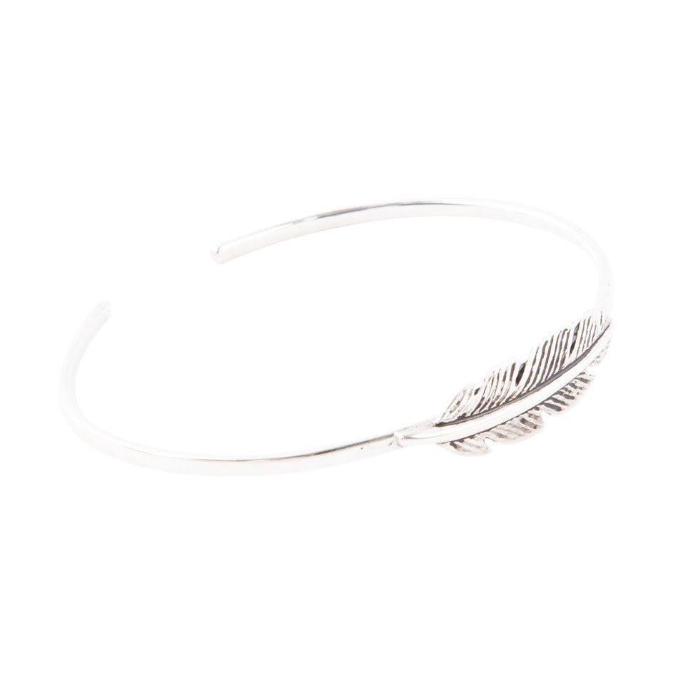 Quill Sterling Feather Cuff Bracelet