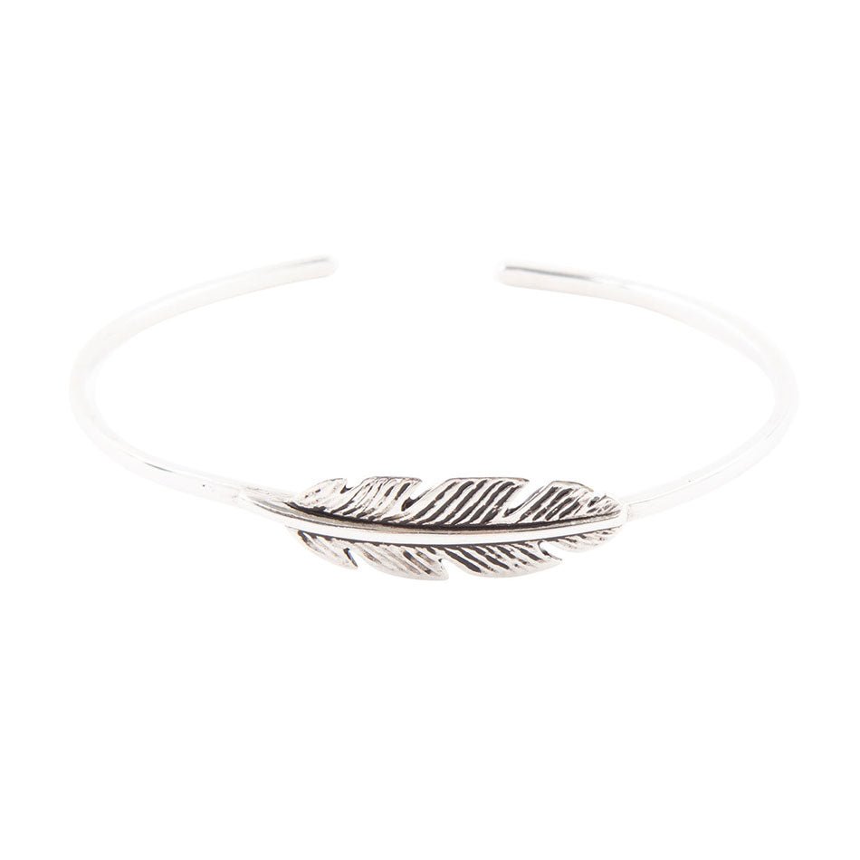 Quill Sterling Feather Cuff Bracelet