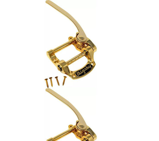 Bigsby B5 String-Through Gold Vibrato Tailpiece Guitar Accessory
