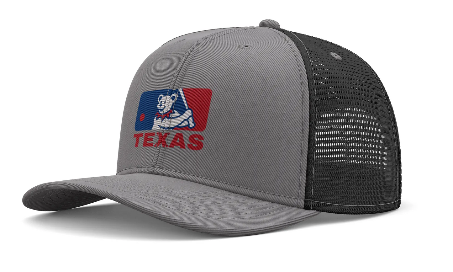 Texas Baseball Edition Dancing Bear Logo Trucker Cap The Ballpark Collection
