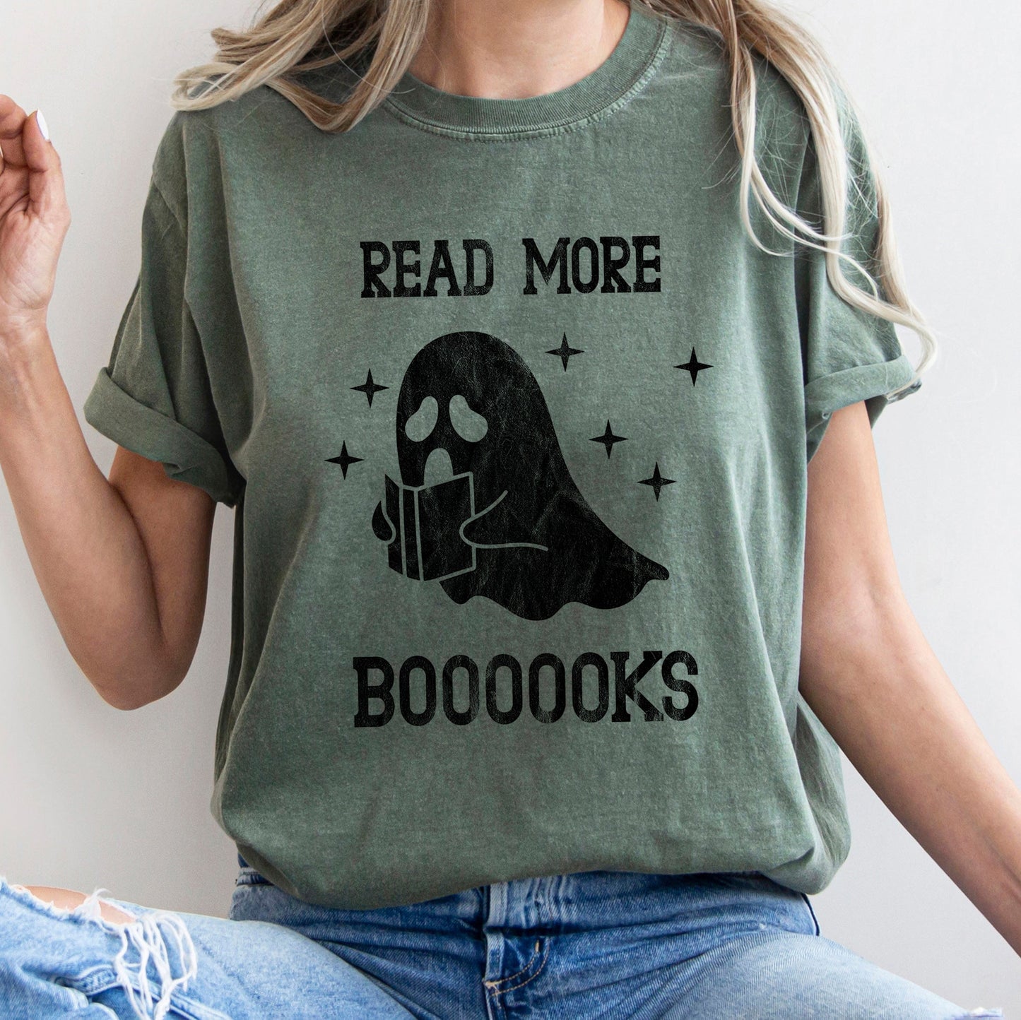 Read More Books Retro Halloween Comfort Colors Tshirt