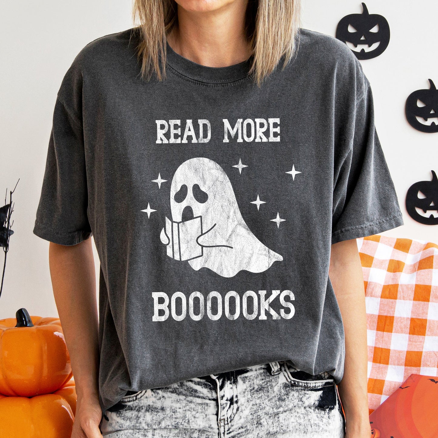 Read More Books Retro Halloween Comfort Colors Tshirt