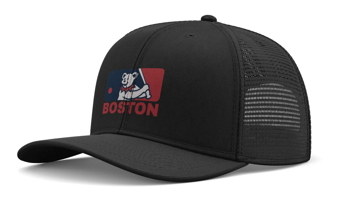 Boston Baseball Dancing Bear Logo Trucker Cap The Ballpark Collection