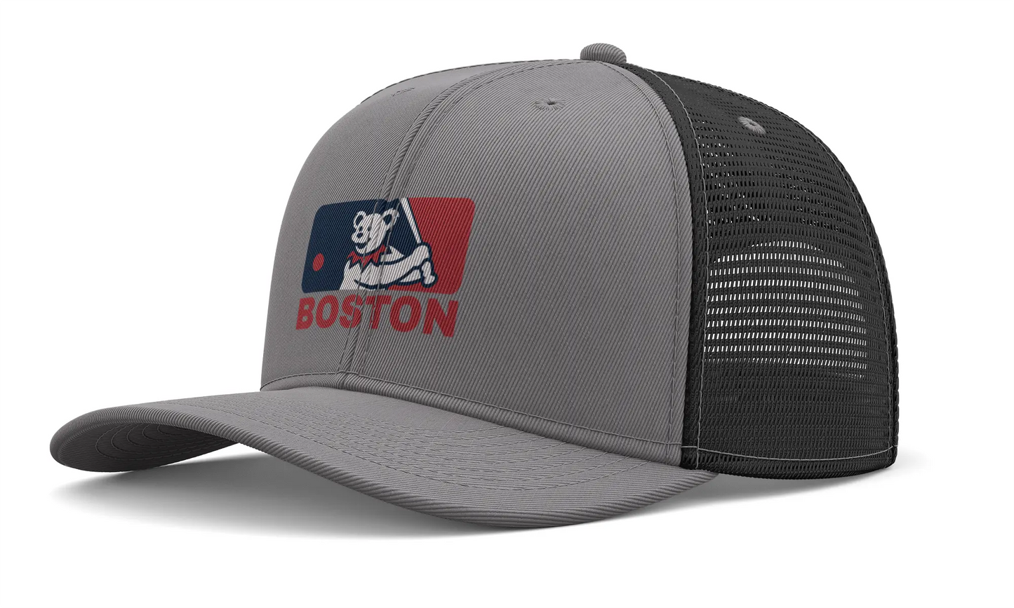 Boston Baseball Dancing Bear Logo Trucker Cap The Ballpark Collection