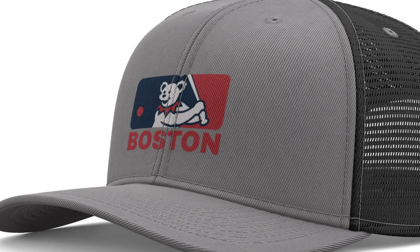 Boston Baseball Dancing Bear Logo Trucker Cap The Ballpark Collection