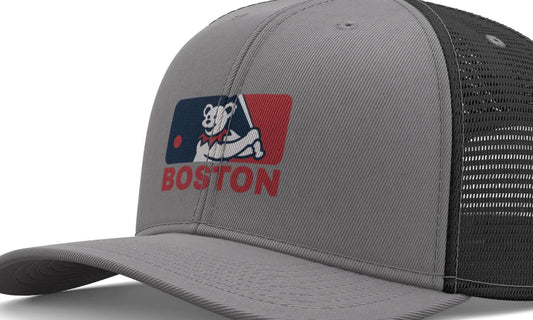 Boston Baseball Dancing Bear Logo Trucker Cap The Ballpark Collection