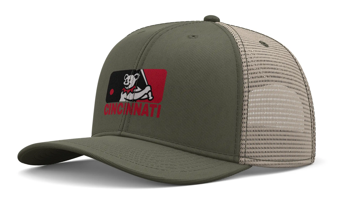 Cincinnati Baseball Edition Dancing Bear Logo Trucker Cap The Ballpark Collection