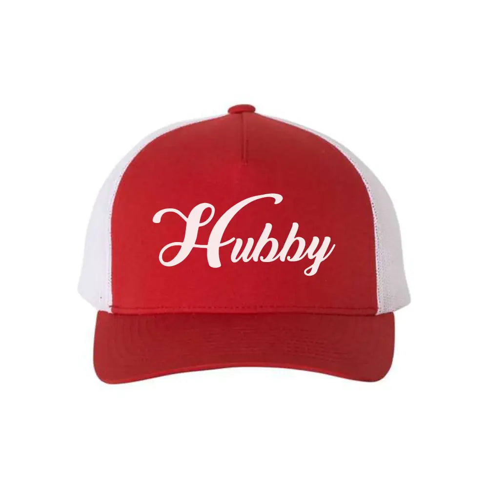 Embroidered Hubby Classic Mesh Trucker Hat for Wedding or Anniversary