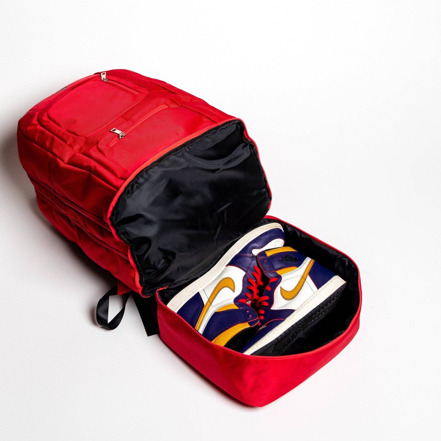 Red Polyester Carry-On Backpack TSA Approved Sole Premise