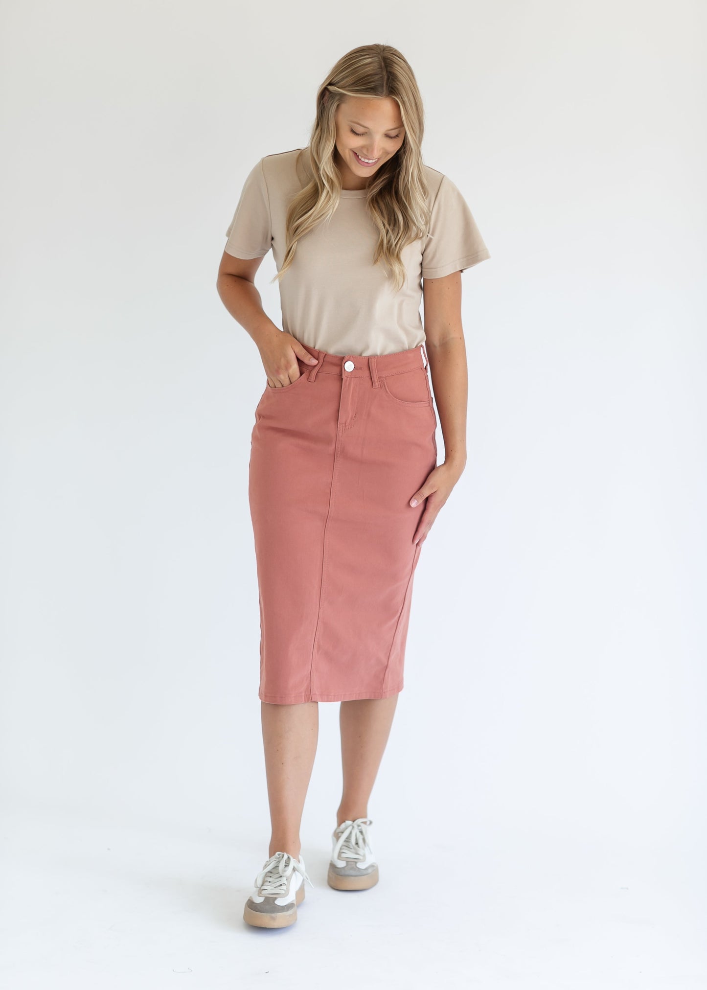 Remi Denim Midi Skirt
