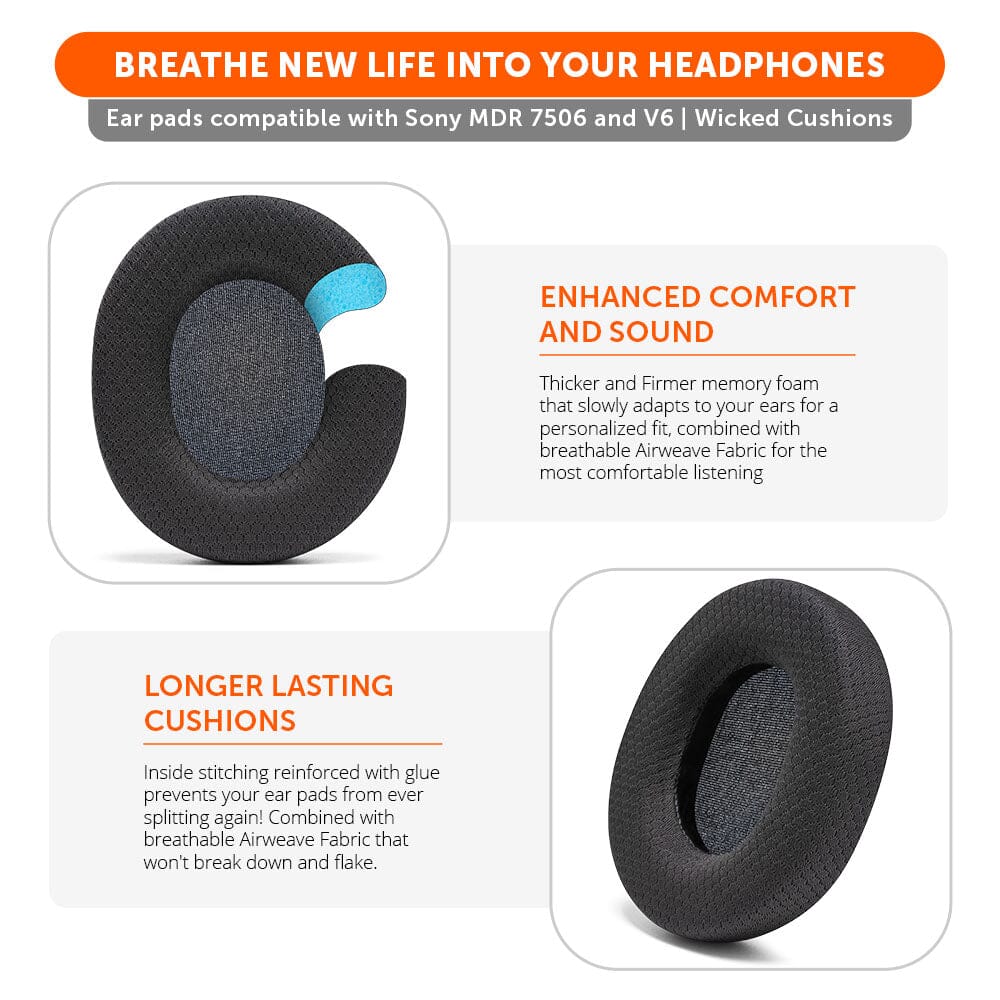 Replacement Earpads For Sony MDR 7506