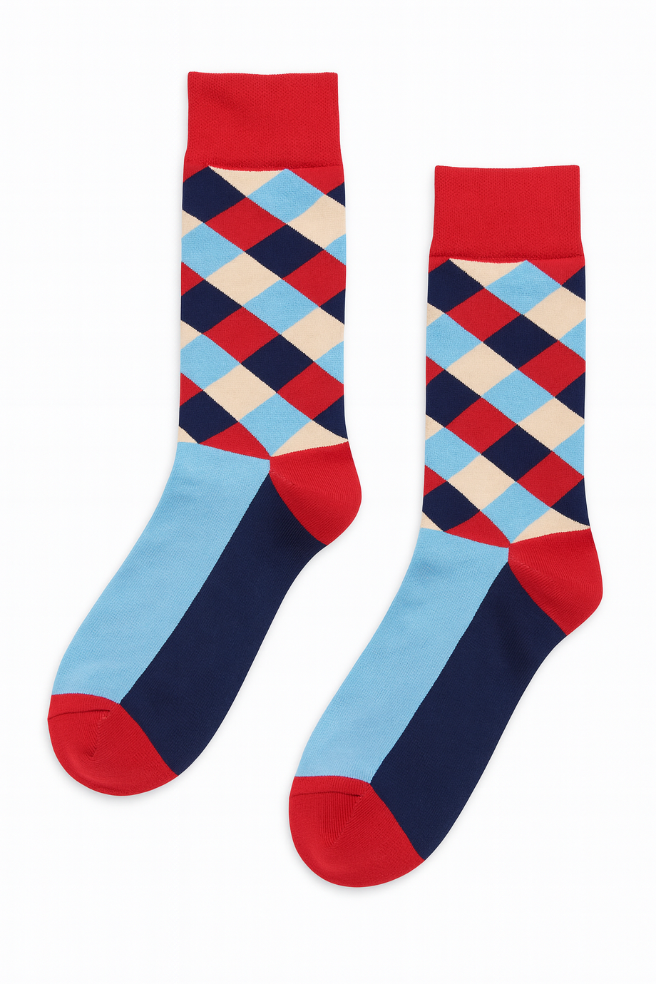 Retro Riot Bold Argyle Socks ModSoles