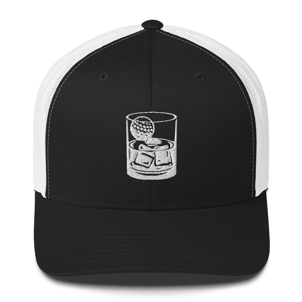 Whiskey Glass Mesh Back Trucker Cap LXIX Golf Club