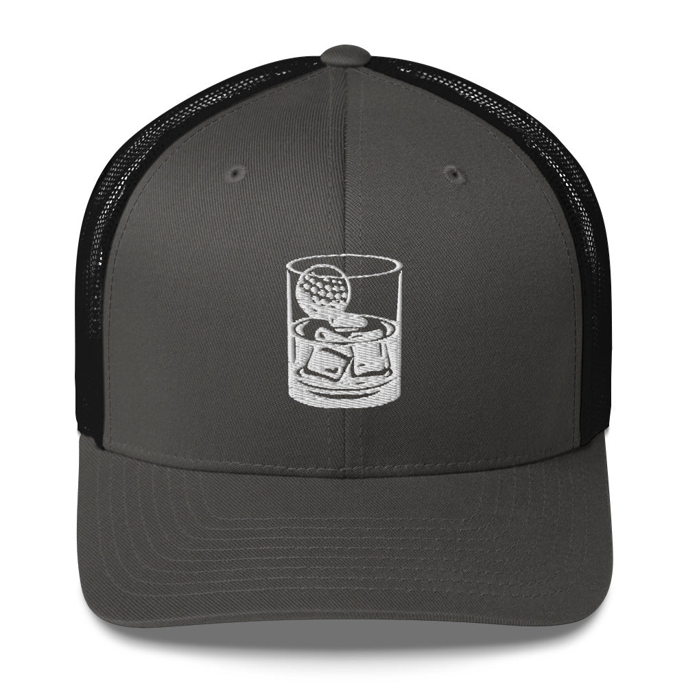 Whiskey Glass Mesh Back Trucker Cap LXIX Golf Club