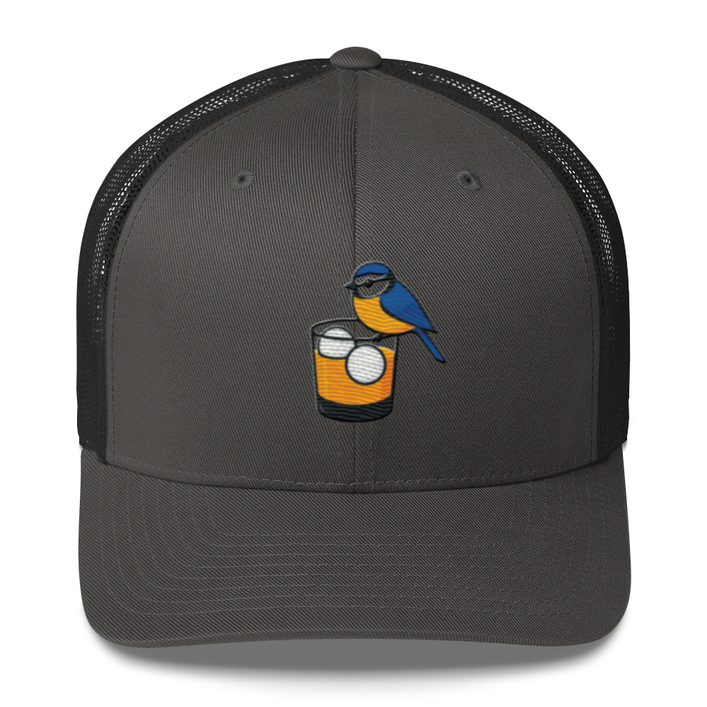 Birdie Juice Silver Charcoal Green Trucker Cap Golf Hat LXIX Golf Club