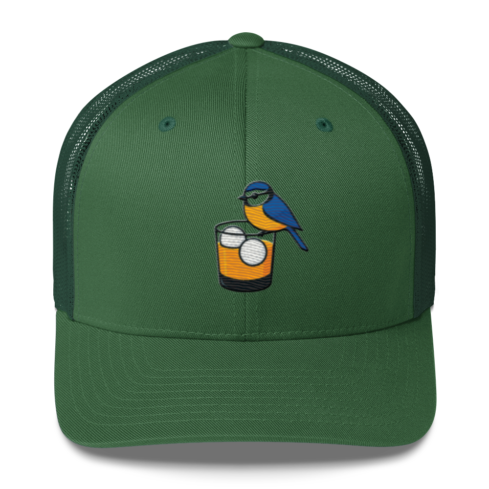 Birdie Juice Silver Charcoal Green Trucker Cap Golf Hat LXIX Golf Club