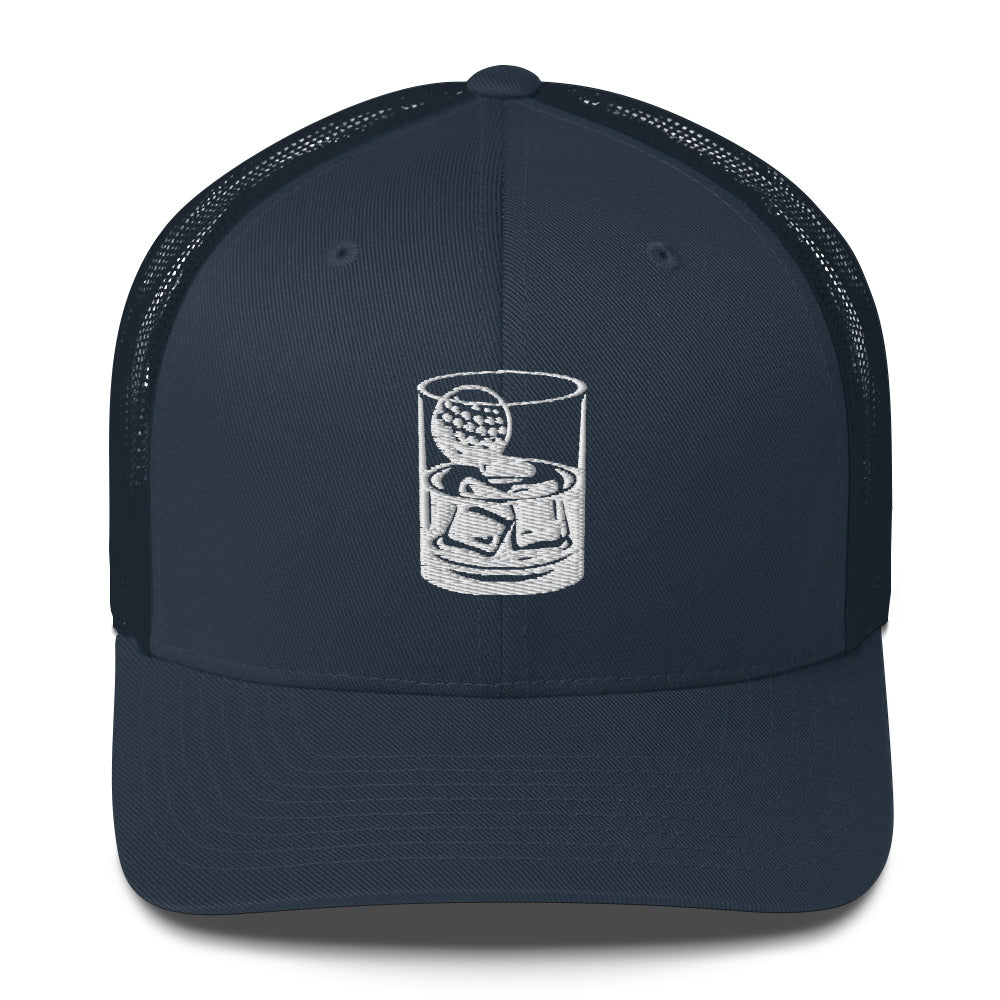 Whiskey Glass Mesh Back Trucker Cap LXIX Golf Club