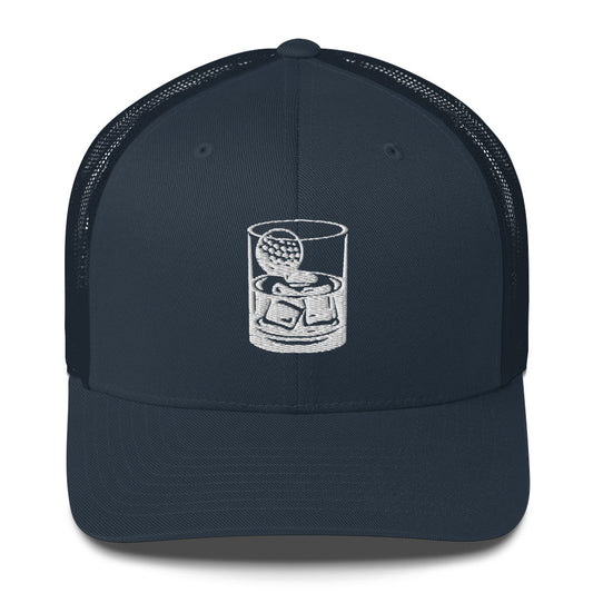 Whiskey Glass Mesh Back Trucker Cap LXIX Golf Club