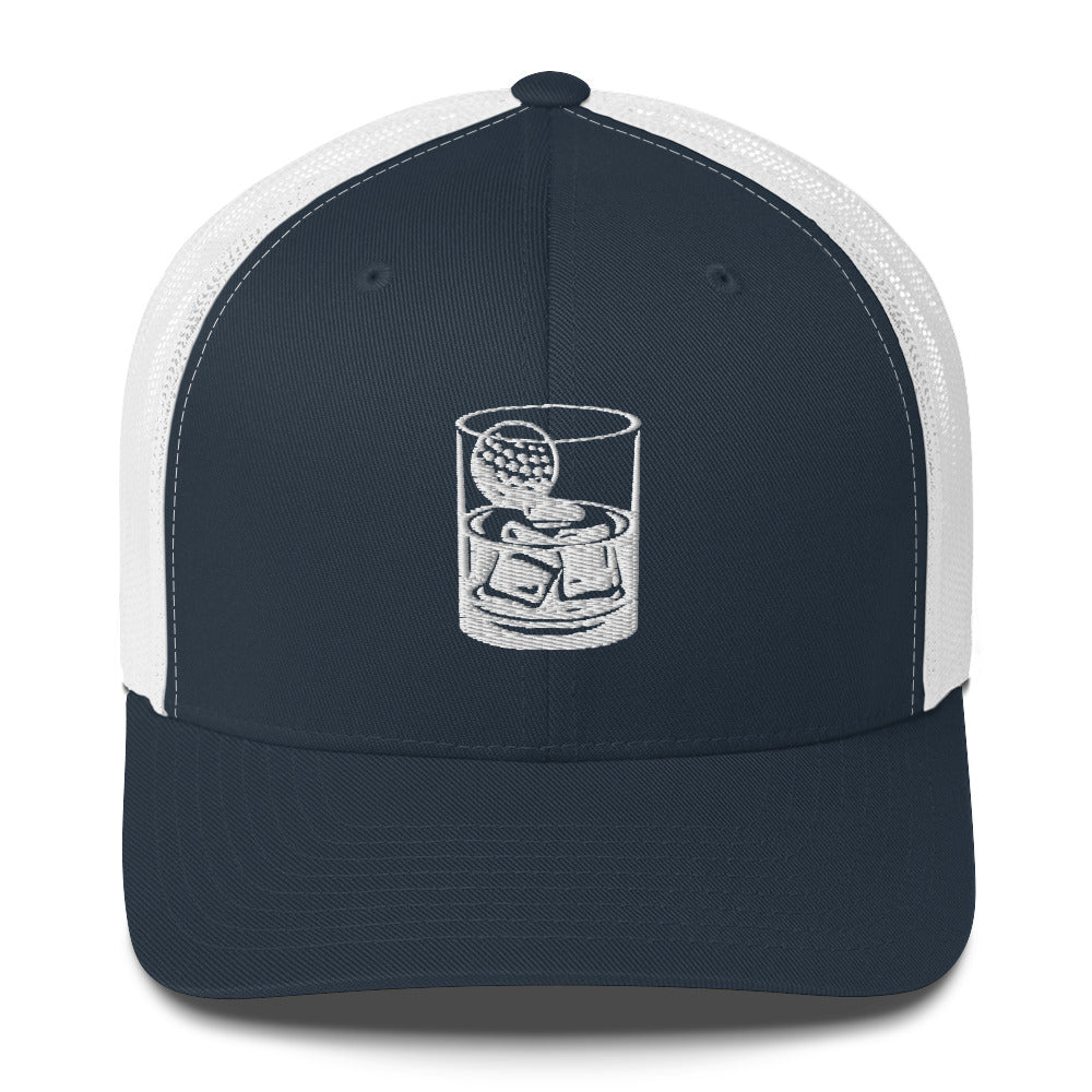 Whiskey Glass Mesh Back Trucker Cap LXIX Golf Club