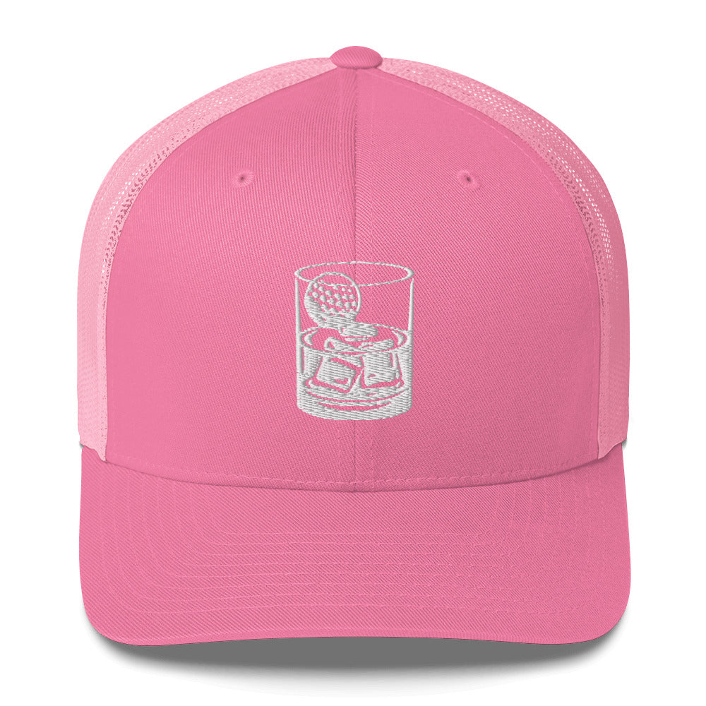 Whiskey Glass Mesh Back Trucker Cap LXIX Golf Club