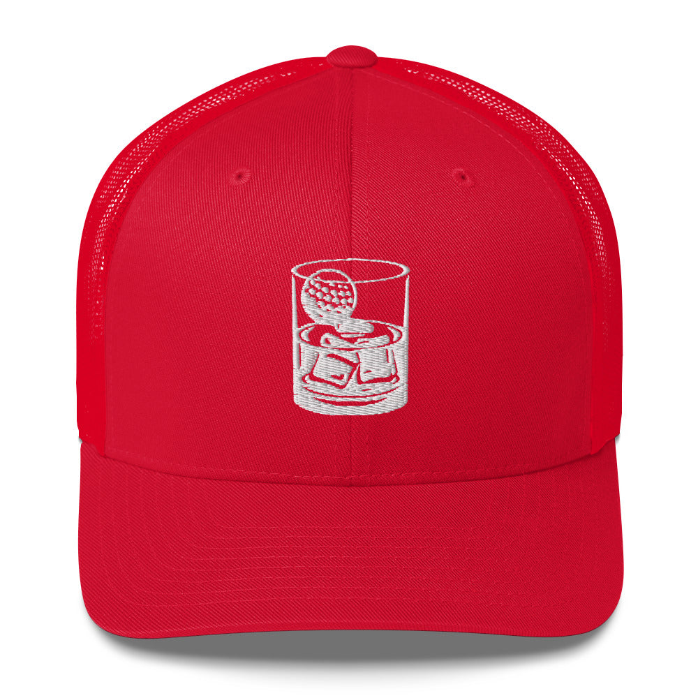 Whiskey Glass Mesh Back Trucker Cap LXIX Golf Club