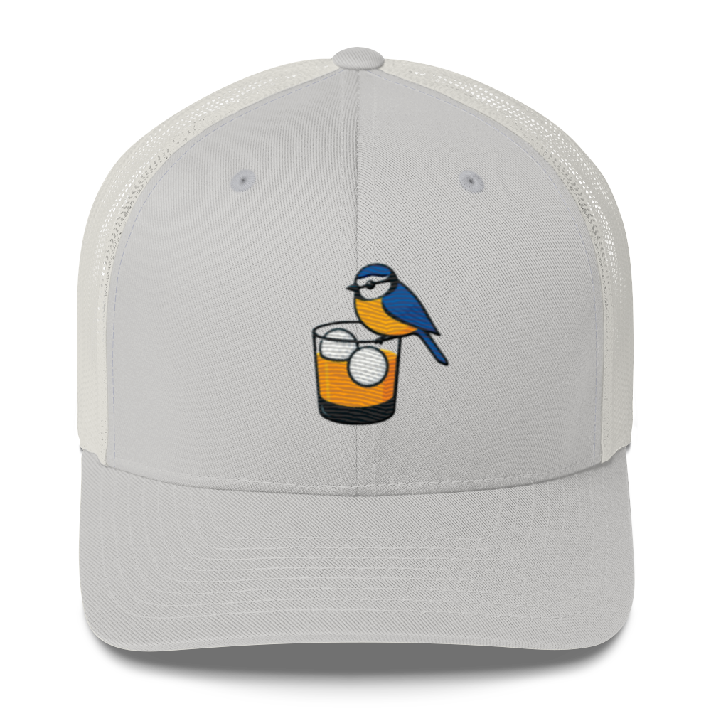 Birdie Juice Silver Charcoal Green Trucker Cap Golf Hat LXIX Golf Club