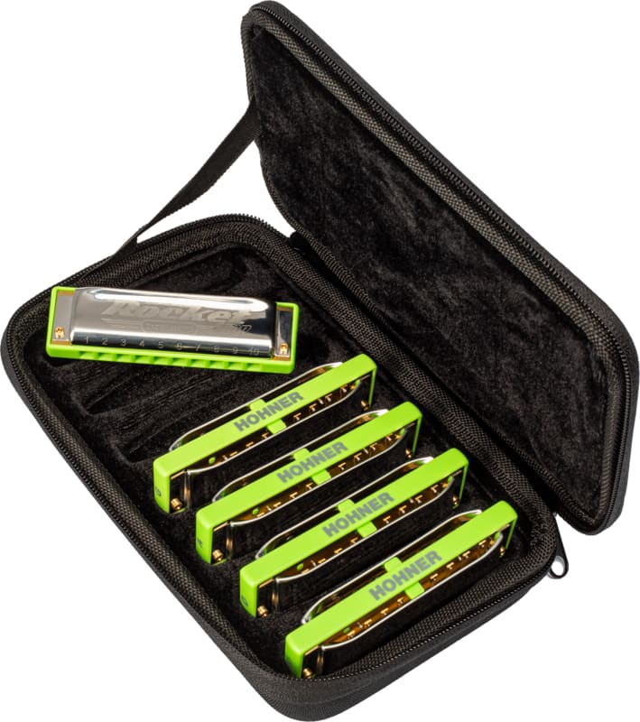 Hohner Rocket Amp Pro Pack 5-piece Harmonica Set - Keys of C, G, A, D, B Flat -NEW