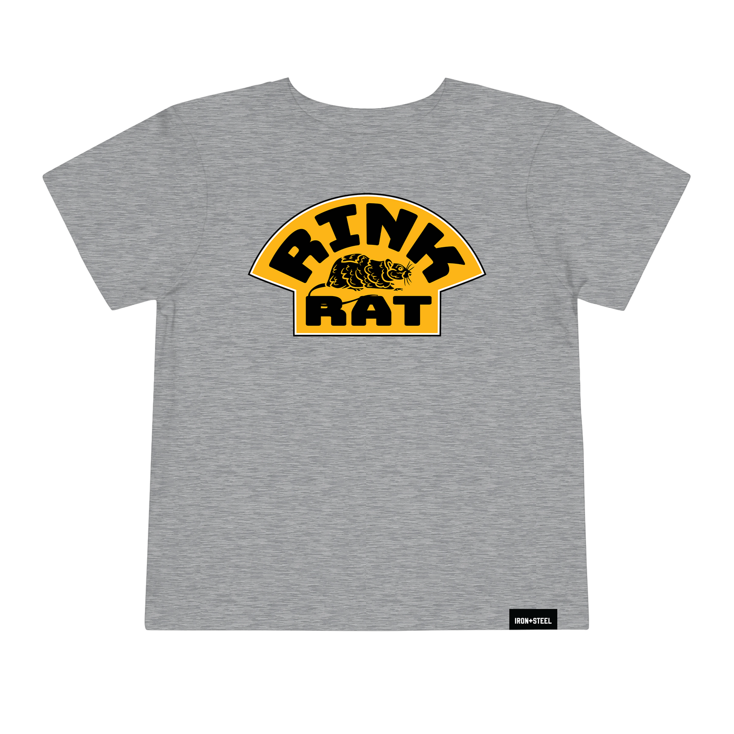 Rink Rat Hockey Toddler T-Shirt Combed Cotton Iron+Steel
