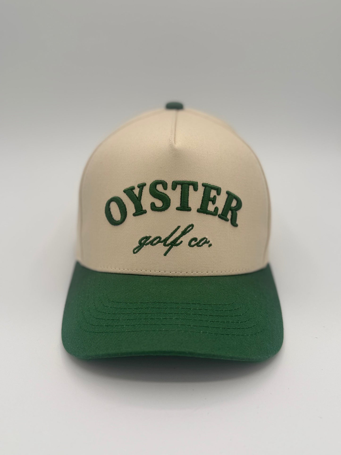Oyster Golf Co. Two Tone Raised Embroidered 5 Panel Hat