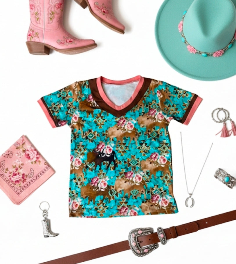 Wildflowers & Buffalos Outdoor Inspired Design Shirt Country Chic Baby Co