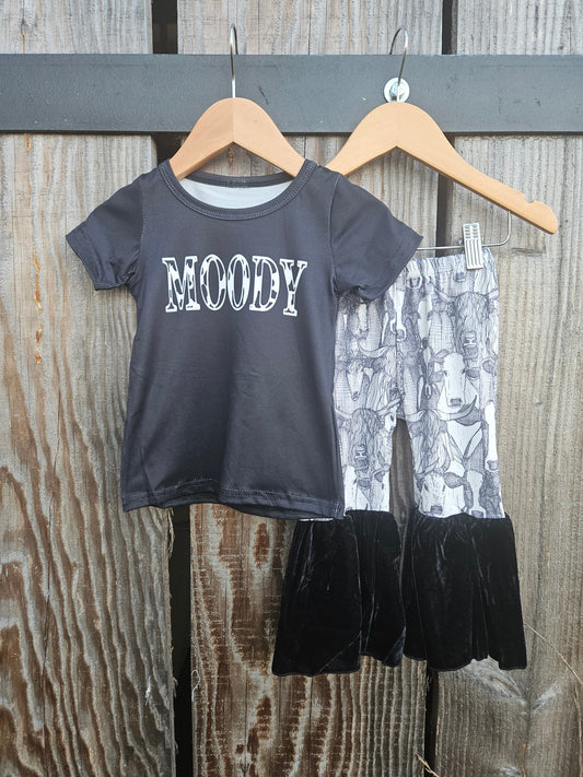 Moody Bell Bottom Set Milk Silk Velvet Pants Country Chic Baby Co