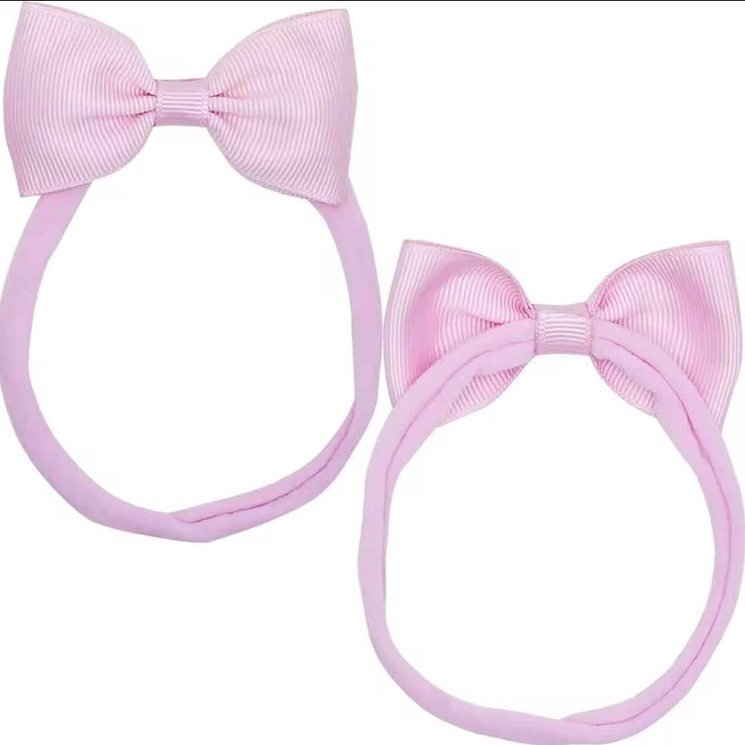 Mini Bow Nylon Elastic Headband Country Chic Baby Co