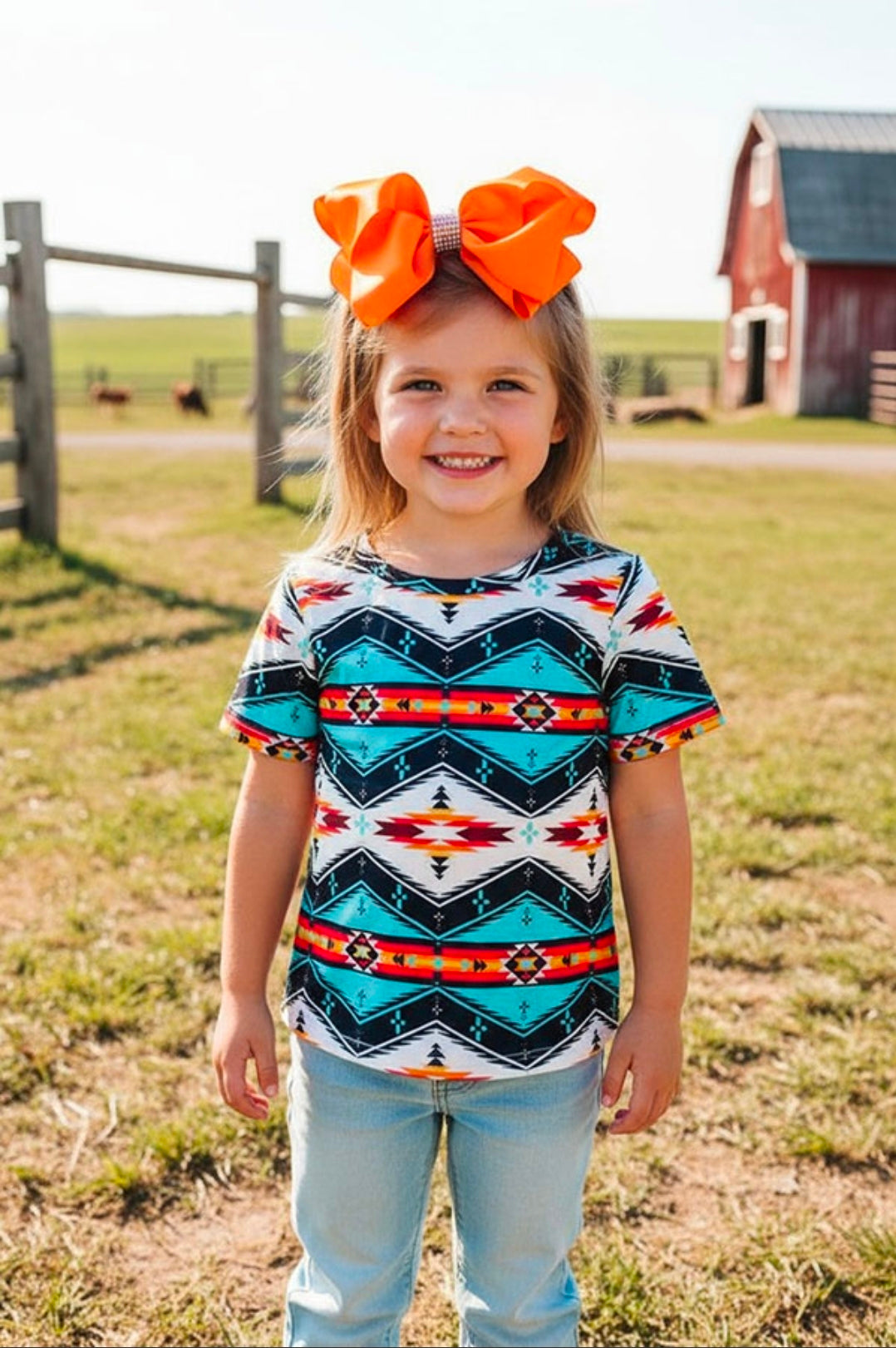 Aztec Geometric Pattern Short Sleeve Shirt Country Chic Baby Co