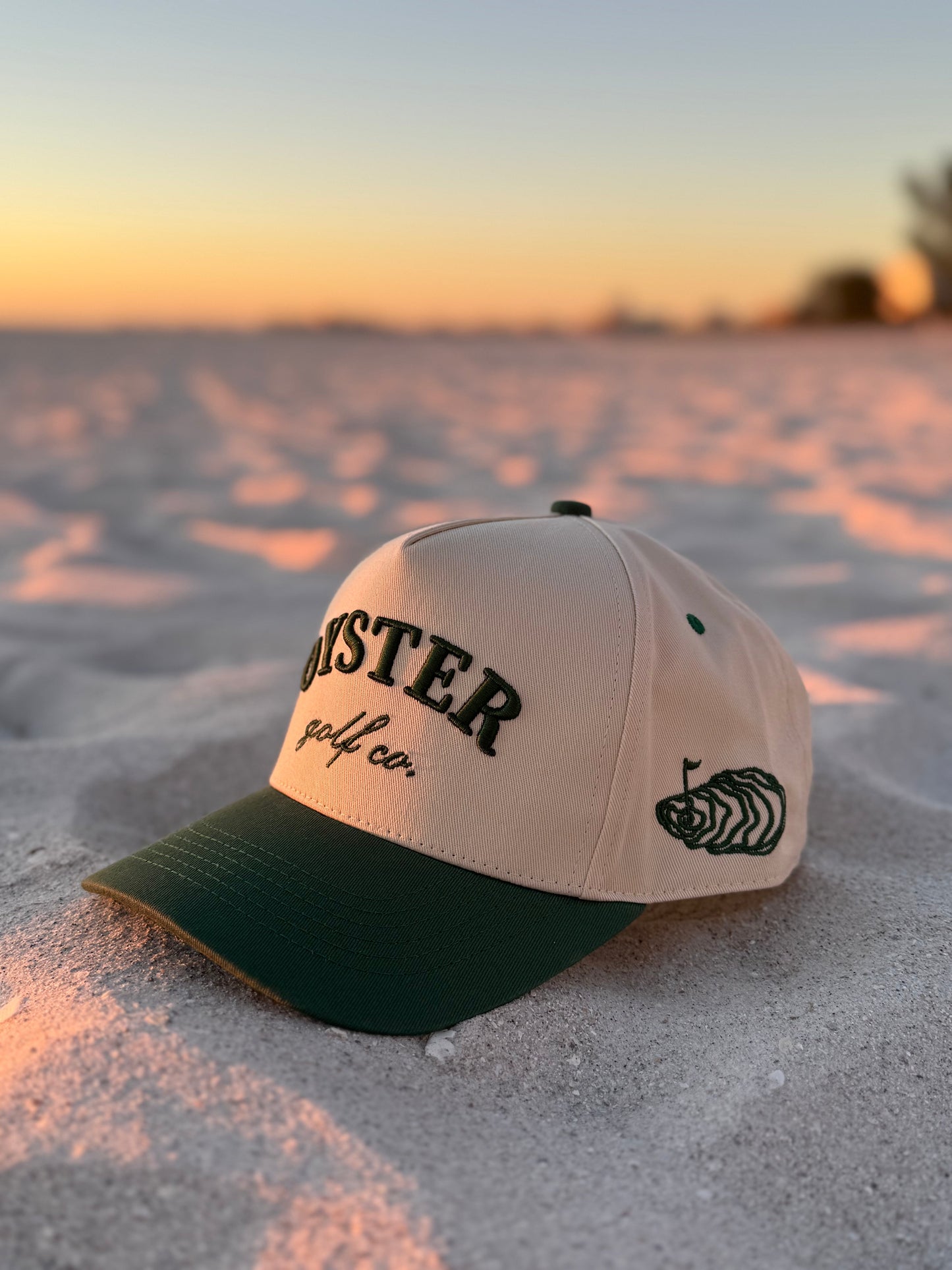Oyster Golf Co. Two Tone Raised Embroidered 5 Panel Hat